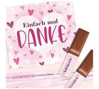 Juego de pegatinas en 3 hojas DIN A4 para Merci Chocolate para caja de 250 g como regalo sin barra de chocolate para personalmente agradecer Y062 (12 sencillos gracias)