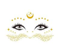Juego de pegatinas faciales - Pegatinas impermeables para festivales de música europeos y americanos, pegatinas temporales para fiestas de disfraces y accesorios de fiesta | Cosplay Halloween