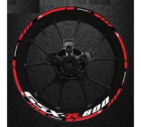 Juego De Pegatinas Llanta Delantera Trasera Motocicleta Pegatina Rueda Cubo para Suzuki GSXR600 Gsxr 600 R 600R Gsx-r R600 Fondo llanta Reflectante(Color2)