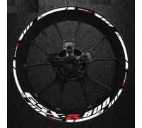 Juego De Pegatinas Llanta Delantera Trasera Motocicleta Pegatina Rueda Cubo para Suzuki GSXR600 Gsxr 600 R 600R Gsx-r R600 Fondo llanta Reflectante(Color19)