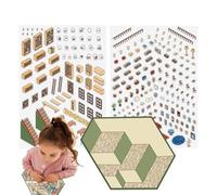 -Juego de pegatinas para casa, libro de habitaciones con pegatinas, lindas escenas de pegatinas de dibujos animados, decoración de planificador, pegatinas de escena apilables, crea tus propias escenas