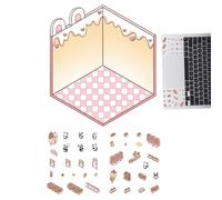 Juego de pegatinas para el hogar, pegatinas de escenario de la casa, hacer una pegatina de scrapbooking de dibujos animados,Crea tus propias pegatinas para botellas de agua, portátiles