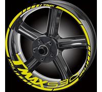 Juego De Pegatinas para Llanta Delantera Trasera Motocicleta Pegatina Rueda Cubo para Yamaha Tmax 530 500 560 Tmax530 Tmax500 Fondo llanta Reflectante(Color16)