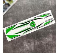 Juego de pegatinas para motocicleta Z900 para carenado lateral de la cabeza y cola trasera con temática de carreras (verde)