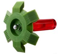 Juego de peine de aleta de acero inoxidable para limpieza de condensadores de CA, herramienta de eliminación de polvo de radiador con cepillo de cerdas para mantenimiento de bomba de calor (F)
