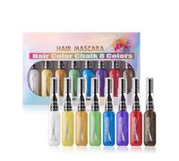 Juego de peine de tiza para el cabello, 8 colores, lavable, color temporal, accesorios para resaltar el pelo de rímcara, peine fácil de aplicar, colores , sin lejía, fácil de lavar,