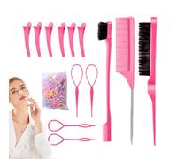 Juego de peine para el pelo, cepillo divisor, cepillo para desenredar, pequeño peine portátil, herramienta para peluquería, división para mujeres y niñas