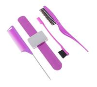 Juego de Peine para Teñir el Cabello Cepillo y Anillo Magnético Púrpura