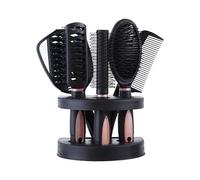 Juego de peine y espejo ergonómico, reflexión clara y cerdas suaves, accesorios de aseo de moda para el cabello para mujeres