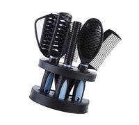 Juego de peine y espejo ergonómico, reflexión clara y cerdas suaves, accesorios de aseo de moda para el cabello para mujeres