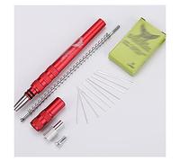 juego de peine y tijeras Cabello Grabado Pluma Pelo Tijeras Tatuaje Estilo Mágico Barba Trimmer Bigote Afeitado Atrás Cabeza Pelo Tallado tijeras de peluquero (Color : Red)