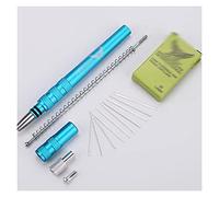 juego de peine y tijeras Cabello Grabado Pluma Pelo Tijeras Tatuaje Estilo Mágico Barba Trimmer Bigote Afeitado Atrás Cabeza Pelo Tallado tijeras de peluquero (Color : Blue)
