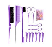 Juego de peines | Cepillo de cola | Peines de tamaño pequeño para desenredar el pelo para mujeres y niñas, uso de peluquería para trenzar, burlarse de estilo diario