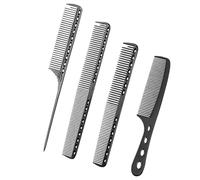 Juego de peines de aluminio antiestático para peinar el pelo, peine desenredante, peine de corte de peluquería, peluquero, luchador, juego de peine de metal