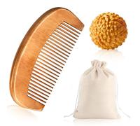 Juego de Peines de Parto, que Incluye un Peine de Madera y una Bola de Masaje, con Bolsa de Almacenamiento, Regalos para Futuras Madres, Regalos para Aliviar el Dolor del Parto