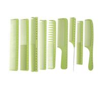 Juego de Peines para Estilistas Profesionales para Hombres, Material ABS, Resistente Al Calor, Juego de Peines para el Cabello de 9 Piezas con Dientes Finos para Dar Forma y