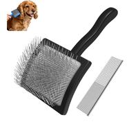 Juego De Peines Para Mascotas,Cepillo Para Perros Gatos Profesiona (negro)