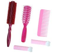 Juego de peines y cepillo para peinar el cabello, barriles de rodillo que añaden volúmenes redondos para soplar, cepillo de pelo seco ventilado y juego de peine de peinado