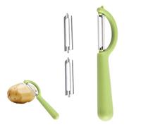 Juego de pelador de verduras con 1 pelador y 2 cuchillas de repuesto, pelador universal compatible con Tupperware, WMF, Fackelmann, Rösle, pelador de patatas de acero inoxidable para cocina y verduras