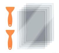 Juego de película FEP de repuesto para impresora de resina 3D, 5 hojas de 140 x 200 x 0,1 mm con raspador para uso consistente del revestimiento de la tina