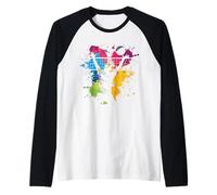 Juego de Pelota Color Paint Splash Voleibol Playa Volley Niños Camiseta Manga Raglan