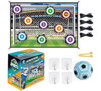 Juego de pelota de fútbol - Diseño portátil de tela para niños | Juego de fútbol con 1 pelota, juego de lanzamiento para interior y exterior, diversión de entrenamiento en el patio trasero, porterías