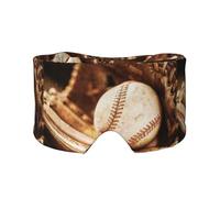 Juego de pelotas de béisbol,Máscara para ojos con bloqueo de luz y protección ocular completa para dormir, orejeras y ojos.