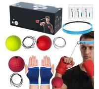 Juego de pelotas de boxeo de reflejos: entrenador de reacción de puñetazos, bola de espuma suave, elástica y resistente | Mejora la precisión de los tiempos de reflejos para combate
