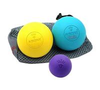 Juego de pelotas de masaje de lacrosse - Rodillo de masaje muscular - Bolas de tejido profundo - Bola de masaje dura y suave con