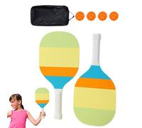 Juego de Pelotas de Yhsioaklo Frescobol Juego de Paletas de Bola Pepinillos de Fibra de Vidrio Palas Ligeras Equipos de Agarre Cómodos Portátiles Deportivos