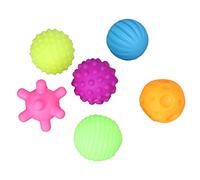 Juego de Pelotas Sensoriales Texturizadas para Bebés con Diseño de Textura único, Interacción Entre e Hijos, Juego en Interiores y Exteriores, Material Plástico Duradero, Paquete de 6