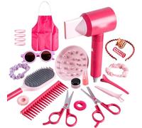 Juego de peluquería para niños, con secador de pelo, juguete interactivo, juego de peluquería con rizador, para niños, niñas, hogar, uso diario, preescolar, aula, guardería, , cumpleaños