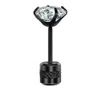 Juego de pendientes clásicos con cierre de rosca, pendientes de circonita redonda para hombre y mujer, cierres negros para pendientes (B, C)