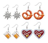 Juego de pendientes de Halloween, 2 pendientes de cola sangre sangre artificial de 30 ml, pendientes de sangre artificial, lavables para Halloween, carnaval, fiestas temáticas, Klein, Acrílico, Sin