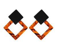 Juego de pendientes de perlas de acrílico para regalo, geométricos, 1 par, joyas vintage, pendientes de acero quirúrgico, talla única, Acrílico, Sin piedra preciosa