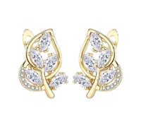 Juego de pendientes de perlas y colgantes para mujer, de imitación multicolor, con circonitas cúbicas, pendientes para mujeres, cumpleaños, Navidad, amigos, clips, sin agujeros para las orejas, talla