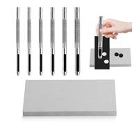 Juego de perforadoras de acero de 8 piezas, perforadoras redondas de cuero para correas de cuero, correas de sellado, zapatos, tela, papel de lona, juego de perforadoras finas