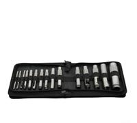 Juego de perforadoras de cuero para cinturón, 12 piezas huecas redondas con rango de tamaño de 3 mm a 25 mm para manualidades y trabajos de tela (12 piezas (15 piezas (3-25 mm)