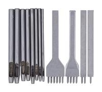 Juego de perforadoras de cuero, punzones de costura de cuero, cincel de costura, herramientas de perforación de artesanía en cuero para cinturones, correas de reloj, peletería de