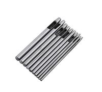 Juego de Perforadores de Cuero, 10 Piezas, Sacabocados Redondos de 0,5 mm a 5 mm para Correas de Reloj, Cinturones, Papel, Lona