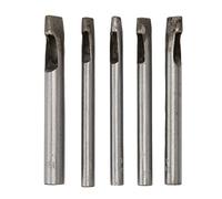Juego de perforadores de cuero con forma ovalada, herramienta de punta afilada de acero de alta dureza para lienzo de caucho de cuero, 5 piezas de diferentes tamaños 6x4 mm 7x4 mm