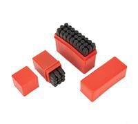 Juego de perforadores de metal del alfabeto y números, 36 piezas de sellos de acero al carbono para marcado de metal, cuero y madera, endurecido y templado (6 mm)