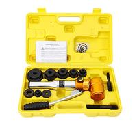 Juego de perforadores hidráulicos de metal 6T, 22 - 60,8 mm, bomba de mano de acero, perforadora hidráulica de chapa, juego de punzón en maletín con 6 punzones de agujeros Ram, juego de perforadora