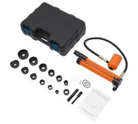 Juego de perforadores hidráulicos, repuesto manual de perforación, bomba manual de 80 kN, perforadora de chapa con 6 sellos, carrera: 25 mm/0,98 pulgadas, grosor de chapa adecuado: 3,2 mm/0,13