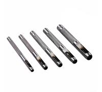 Juego de perforadores huecos de cuero de 5 piezas de 3/4/5/6/8 mm hechos de acero 45# tratado térmicamente para perforar agujeros precisos en cuero, plástico, goma y otros materiales suaves