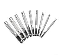 Juego de perforadores redondos huecos de 3 a 19 mm, herramienta de artesanía de cuero para correa de reloj, hecha de acero al carbono tratado térmicamente, compatible con vinilo de goma y plástico de