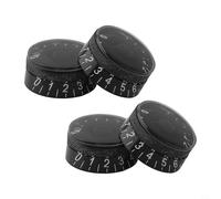 Juego de perillas de bajo eléctrico 4PCS Control de precisión para una experiencia musical mejorada (negro)