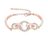 Juego de perlas para mujer, pulsera de corazón, pulsera de buena hermana, para mejor amiga, hermana, pulsera de corazón Gmwb5000gd-9, talla única, Metal, No es una piedra preciosa