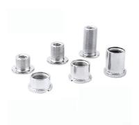 Juego de pernos de cadena de acero inoxidable para bielas de montaña, 5 tornillos de montaje triples individuales, cierres plateados duraderos para reparación de piezas de ciclismo (C)