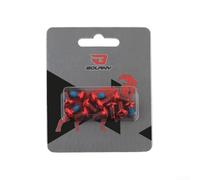 Juego de pernos de freno de disco de aluminio 12PCS M5 X 10mm para MTB Para montaje de ROTOR e instalación de pinza de freno (rojo)